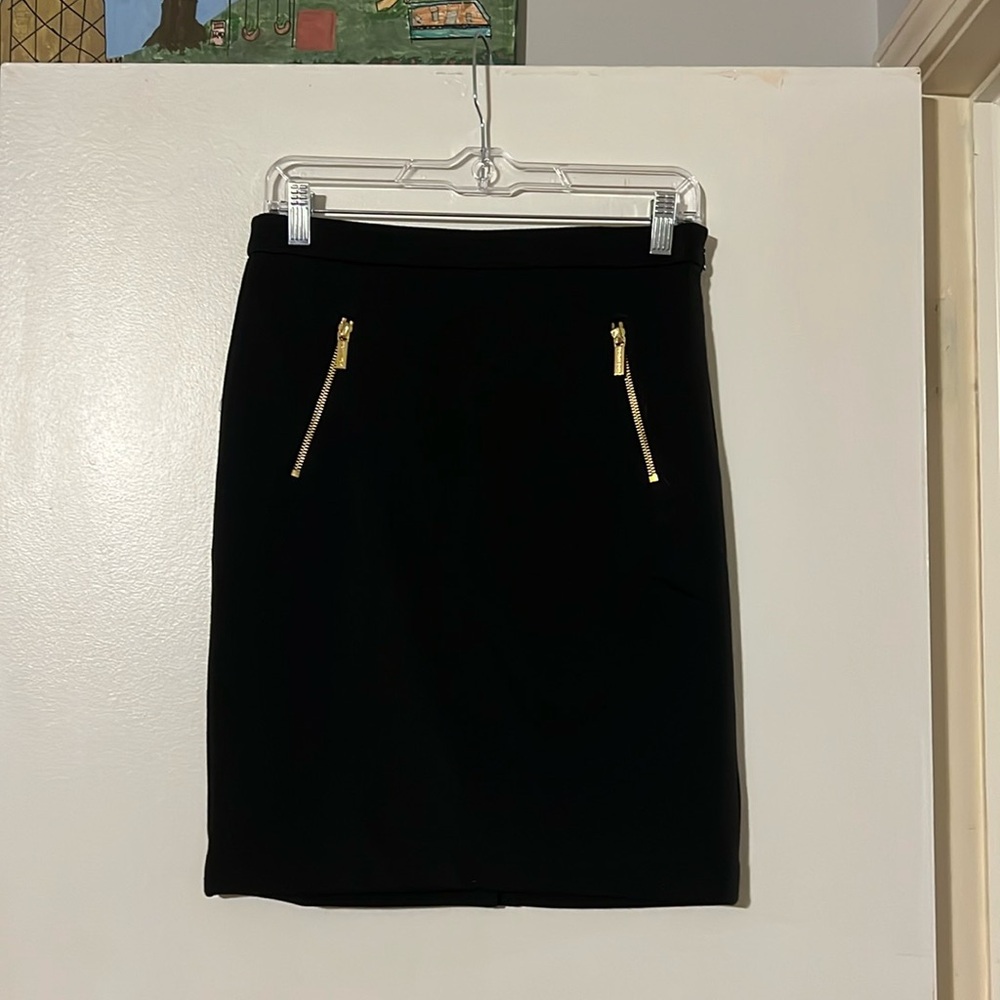 Michael Kors black straight skirt. Zip pocket detail